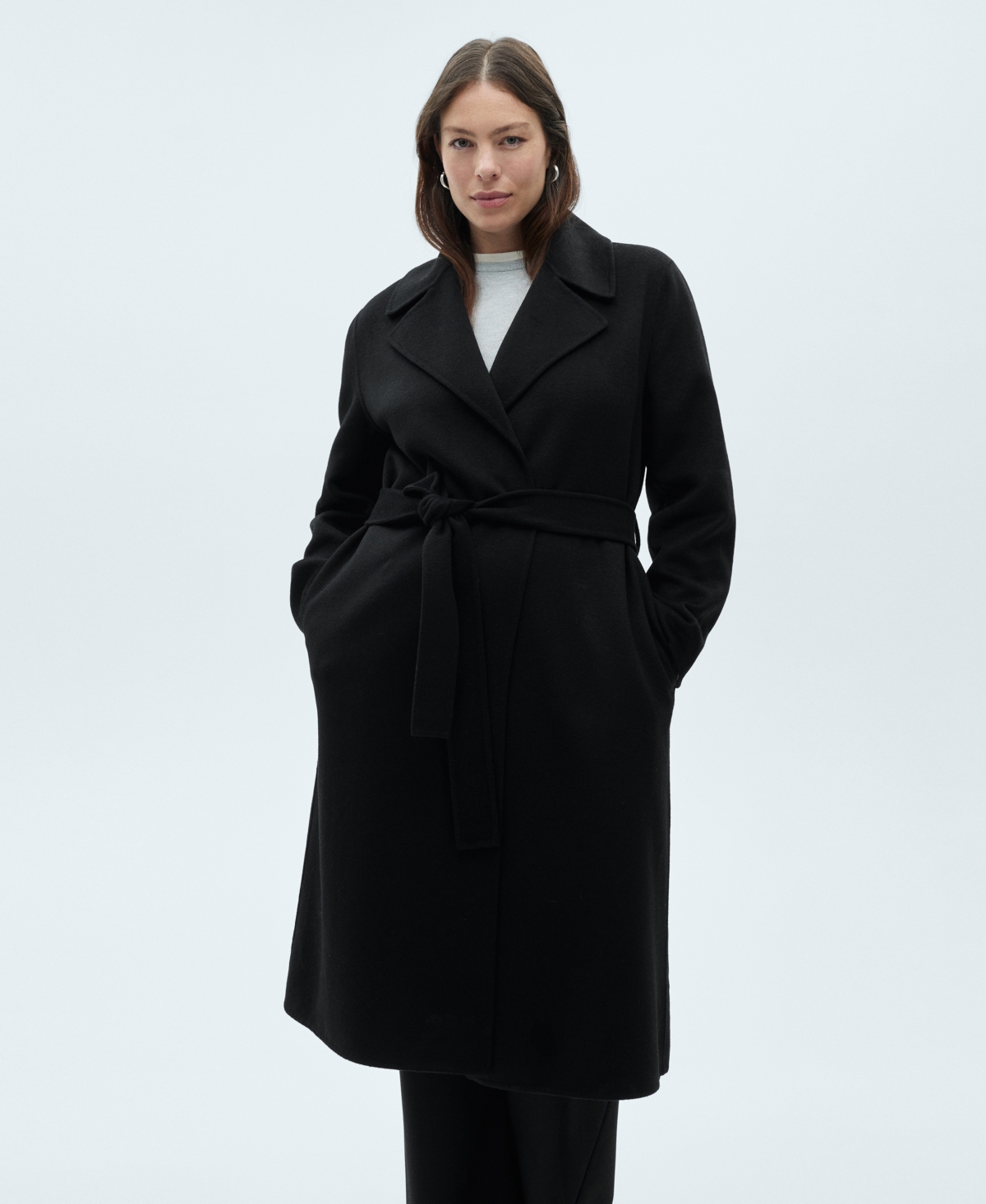 Mango Women's Belt Handmade Coat