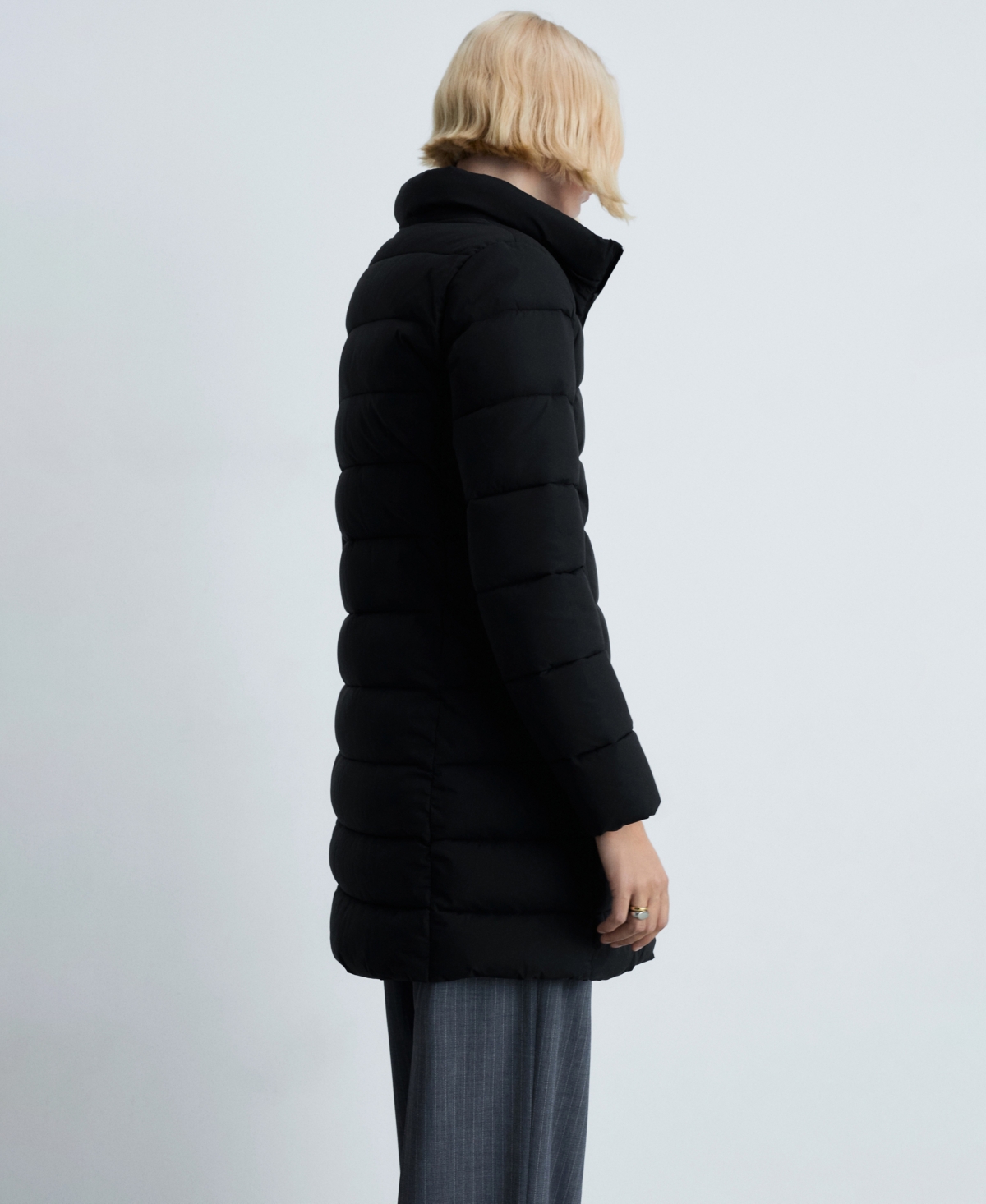 Mango Anorak Black In Black