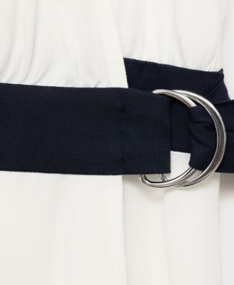 Women's Contrast Belt Dress