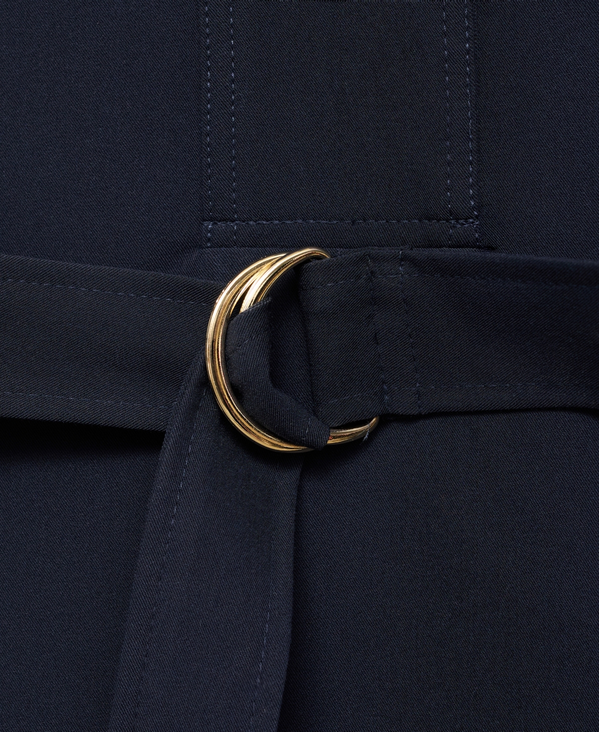 Shop Mango Women's Belt Shirt Dress In Blue