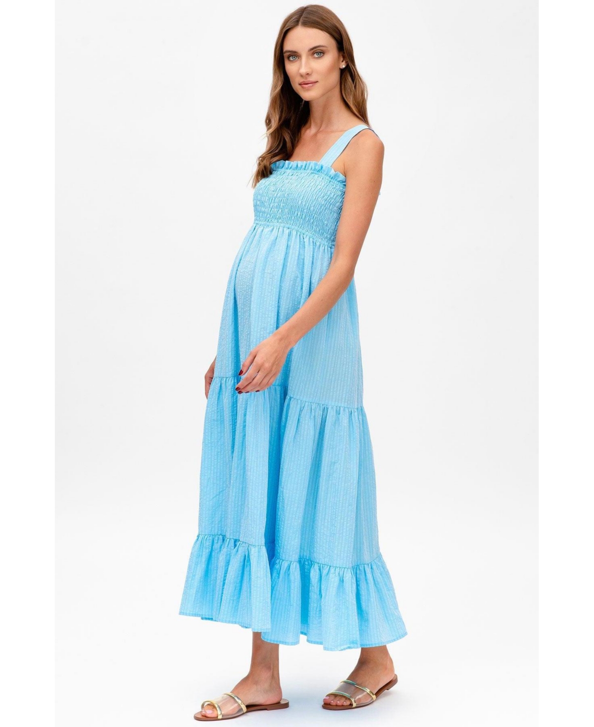 Pietro Brunelli Maternity Maternity Pietro Brunelli Dress Holly In Sky Bue