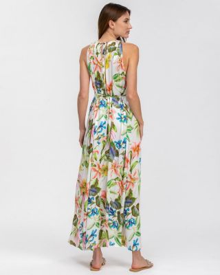 Maternity Sleeveless Boat Neck Maxi Dress Francesca