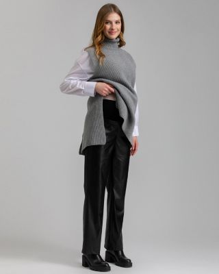 Maternity Straight & Stretchy in Leather Romeo Trousers