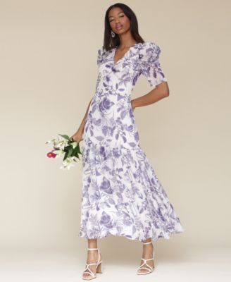 grad dresses red Graduation Dress Yumi' Floral Embroidered Puff occasion_Prom Color:Slate