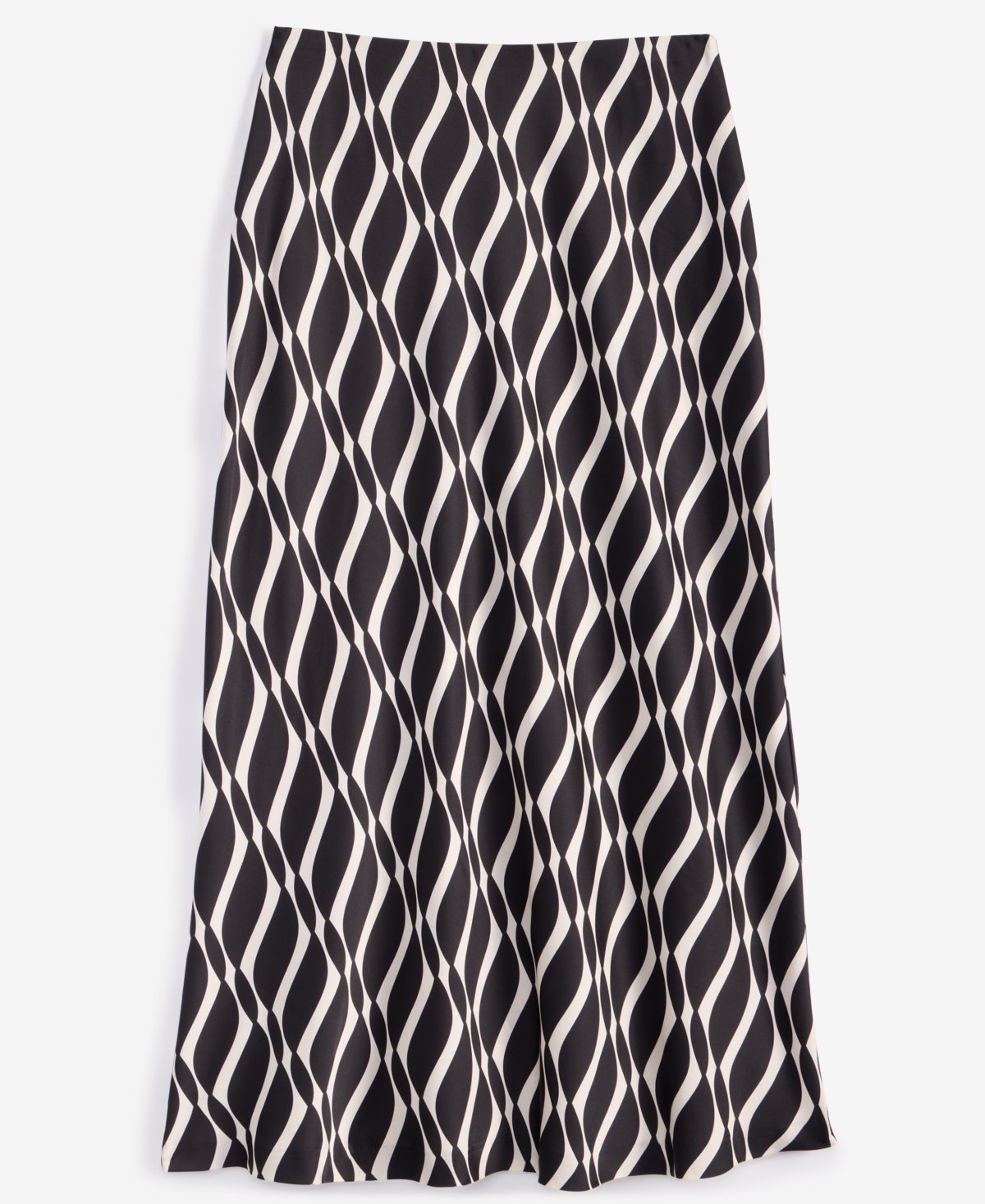 On 34th Women's Printed Midi Slip Skirt, Exclusively At Macy's In Deep Black
