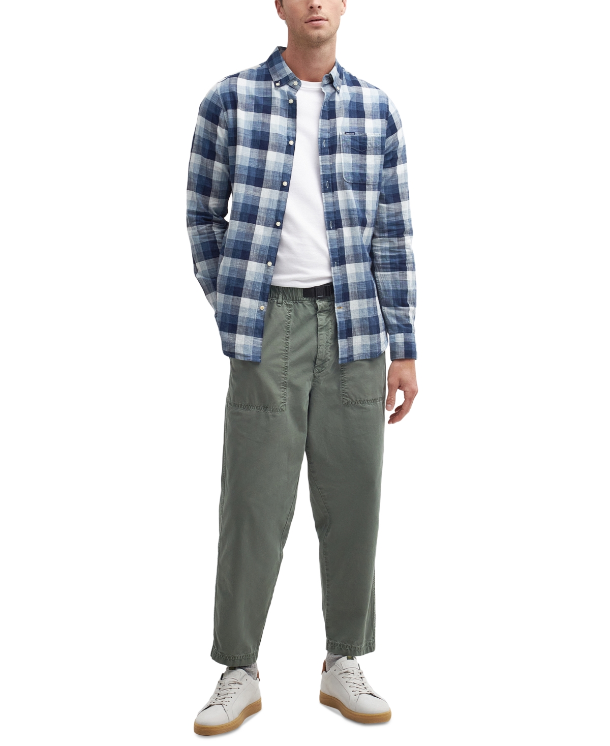 BARBOUR MEN'S TAILORED-FIT HILLROAD PLAID SHIRT 