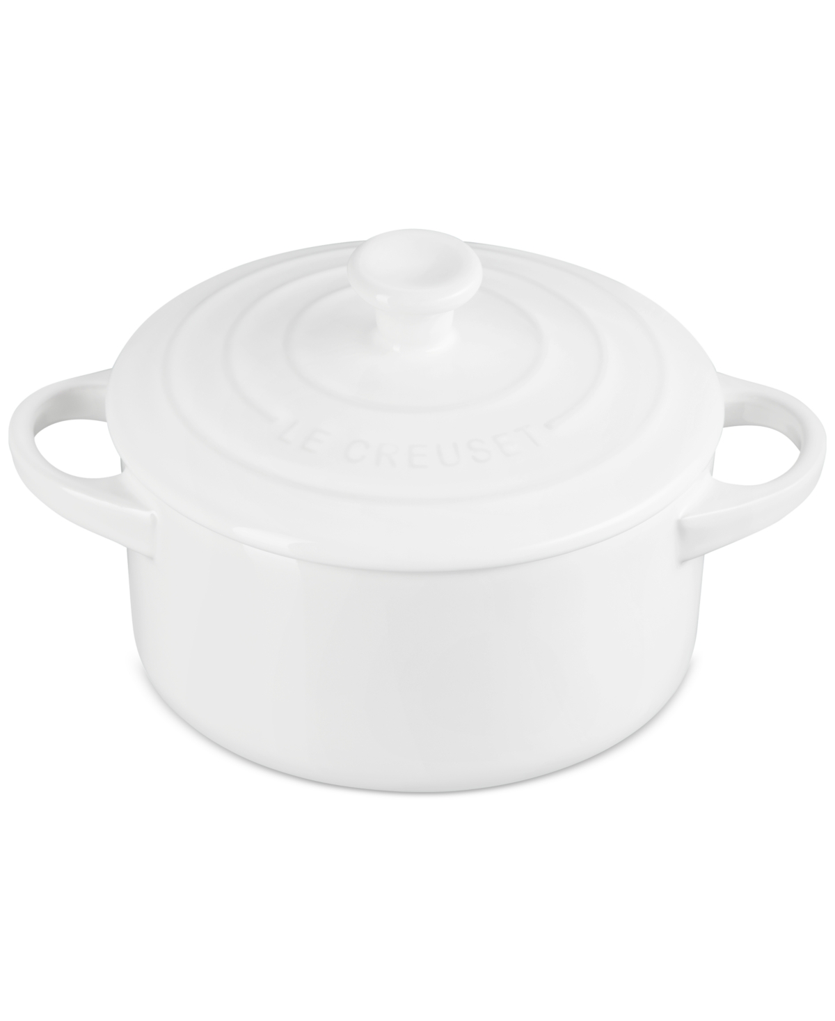 Le Creuset 24-ounce Mini Stoneware Cocotte In White