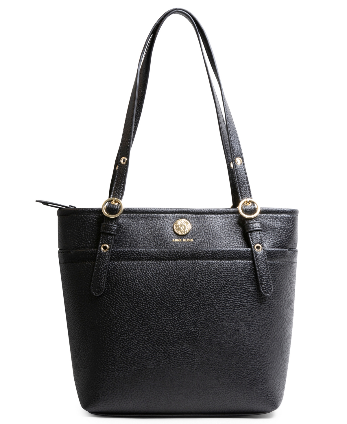Women's Classic Pocket Tote Bag - Pitch-black
