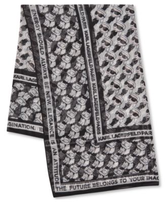 Choupette Karl Square Wrap