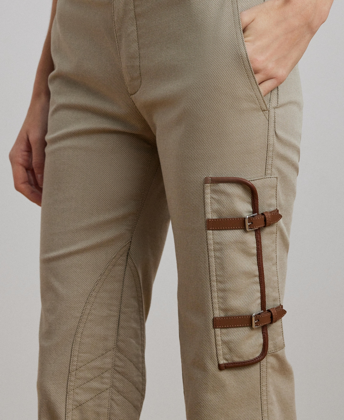 RALPH LAUREN WOMEN'S COTTON-BLEND TWILL JODHPUR PANTS 