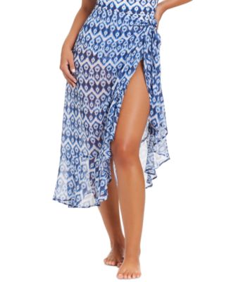 Beyond Control - Women's Fine Ikat Chiffon Long Ruffle Pareo