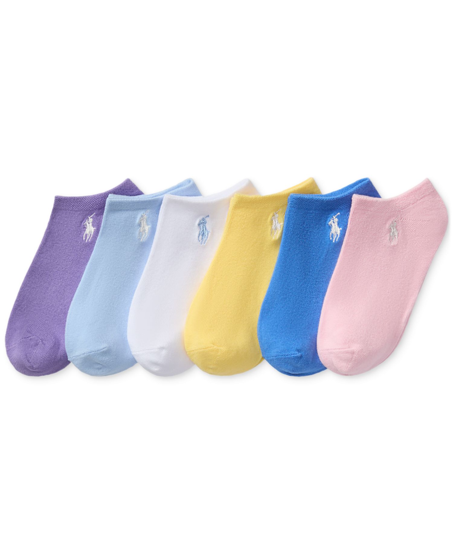 Little & Big Girls Classic Solid Low-Cut Socks, 6-Pack