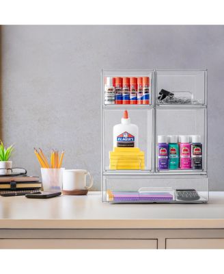 2 Piece (7.6   and 4.4   Tall) Makeup Organizer Case with Pull-Out Drawers