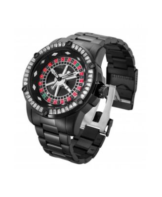 Men's 28715 Specialty Quartz 3 Hand Black Dial Watch