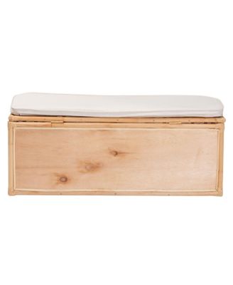 Ishana Bohemian Natural Rattan Storage Bench
