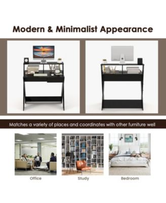 Small Computer Desk with Storage Drawer