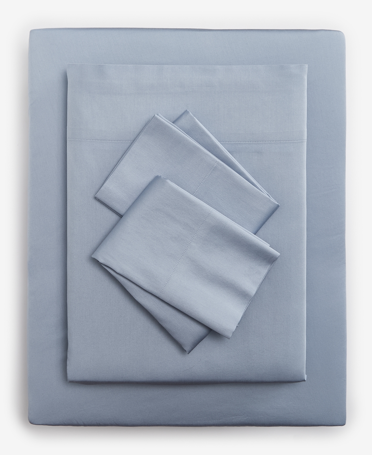 Arch Studio Cotton Sateen 3-pc. Sheet Set, Twin, Exclusively At Macy's In Chambray Blue