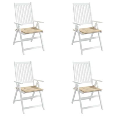 Garden Chair Cushions 4 pcs Beige 19.7"x19.7"x1.2" Oxford Fabric