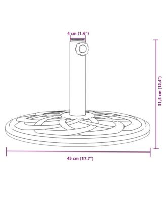 Parasol Base Black Polyethylene, concrete, and iron Medium