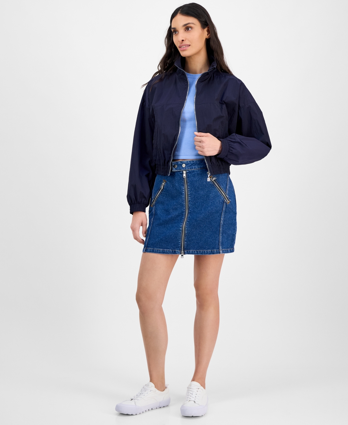 Hugo Boss Women's Cropped Jacket In Blue