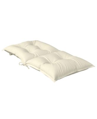 Garden Lowback Chair Cushions 4 pcs Cream 39.4"x19.7"x2.8" Fabric