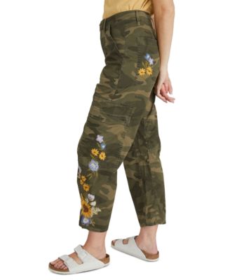 Driftwood Women's Bri Camo Barrel Cargo Pants X Sunflower - Macy's