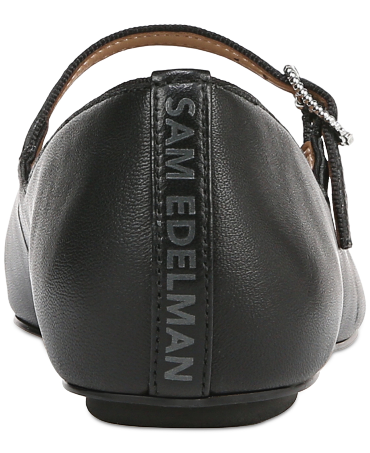 Sam Edelman Noa Mary Jane Pointed Toe Flat In Black Leather