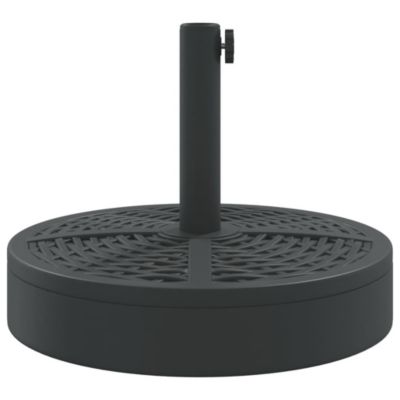 Parasol Base Black PE (Polyethylene), Concrete, Iron 55.1 lbs