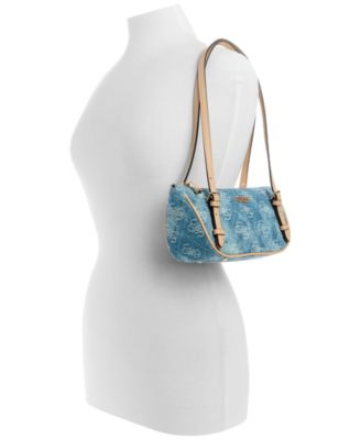 GUESS Cerelia Small Denim Shoulder Satchel