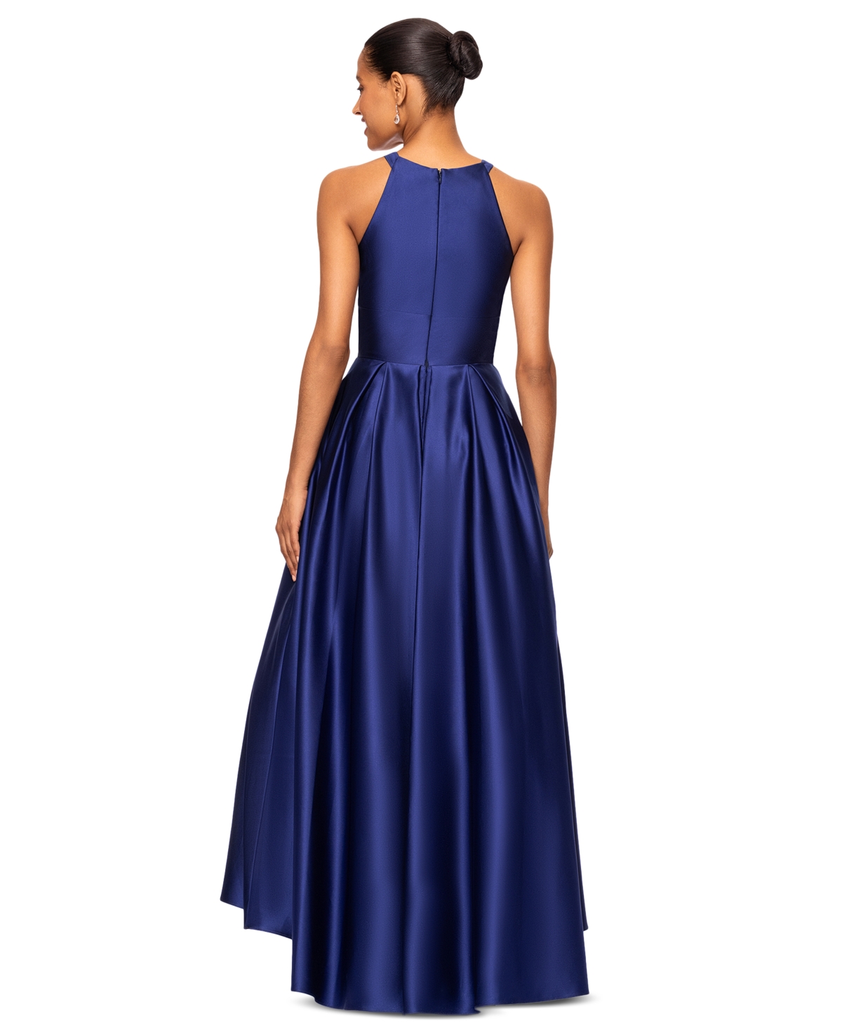 BETSY & ADAM BETSY & ADAM WOMEN'S KEYHOLE HIGH-LOW GOWN 