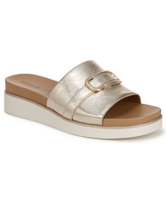 Women's Genevieve Square Open Toe Slide Platform Sandals