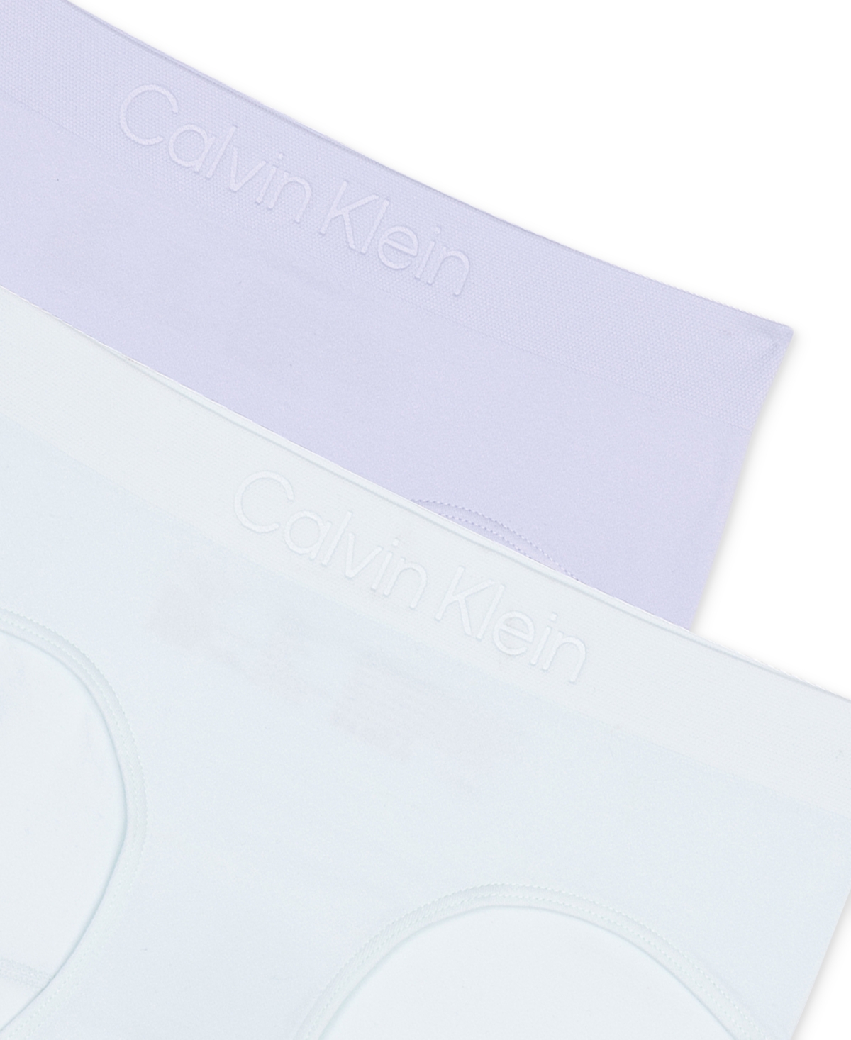 Shop Calvin Klein Big Girls Seamless Embossed Hipster Underwear, Pack Of 2 In Moonlight Jade