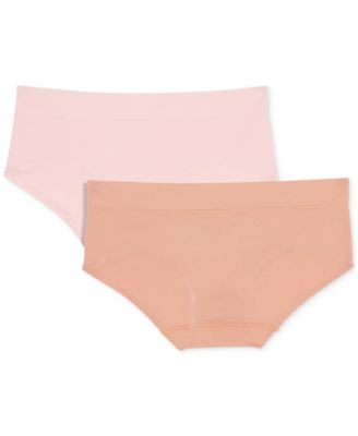 Big Girls Seamless Embossed Hipster Underwear, Pack of 2