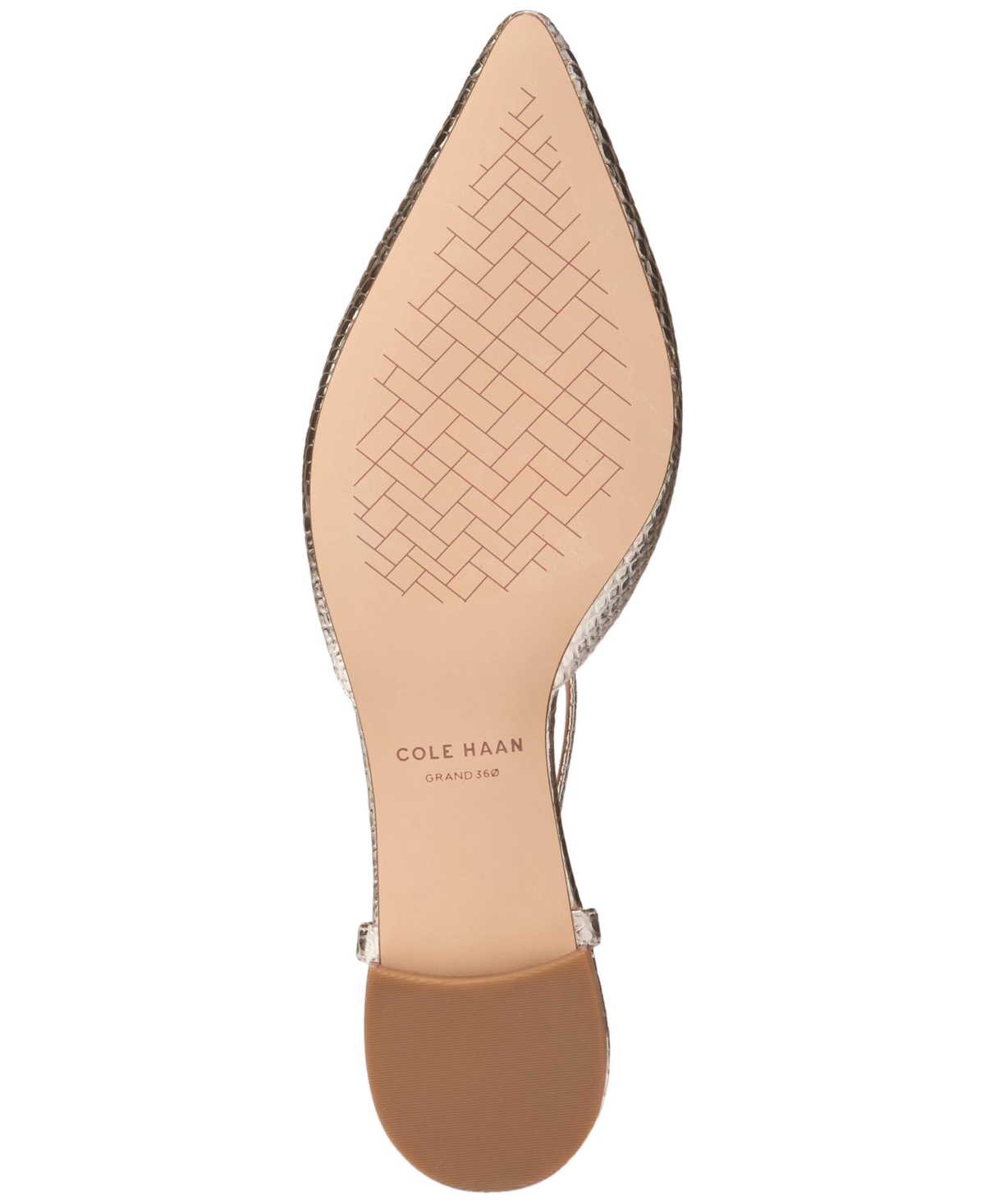 Cole Haan Women's Marlah T-strap Ballet Flats In Gold Snake Print Leather