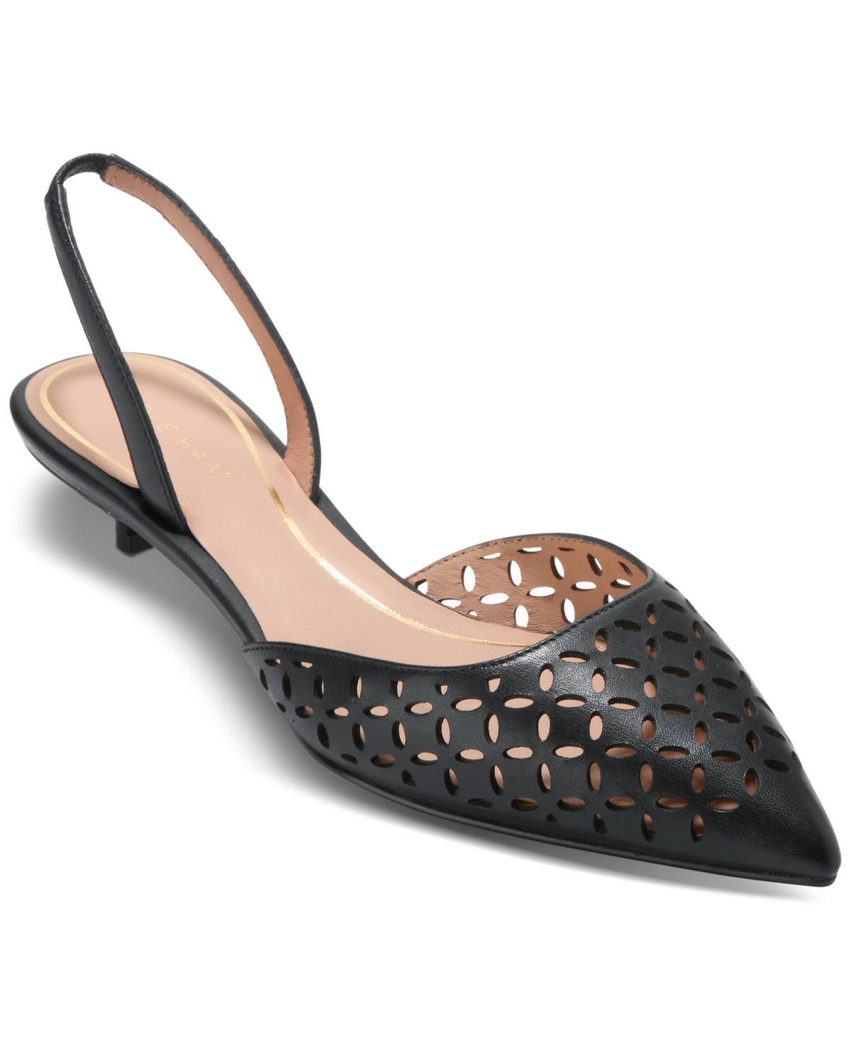 Cole Haan Gilda Pointed Toe Slingback Pump In Black
