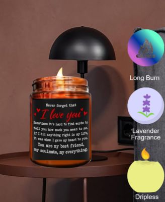 "I Love You" Lavender Scented Soy Wax Candle, 10 oz.