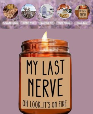 "My Last Nerve" Lavender Scented Soy Wax Candle, 10 oz.