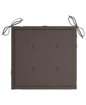 Chair Cushion Set of 4 Taupe Oxford fabric (100% polyester)