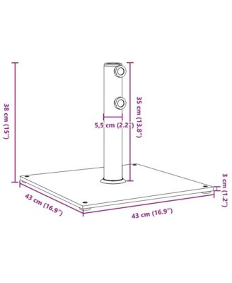 Umbrella Base Dark Grey Steel, Iron Medium Heavy Weight Endurance