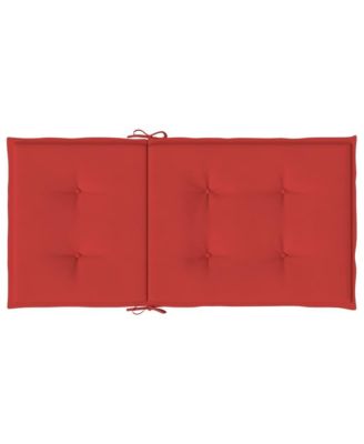 Garden Lowback Chair Cushions 4 pcs Red 39.4"x19.7"x1.2" Oxford Fabric