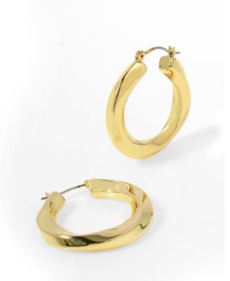 Woven Twist Medium Hoop Earrings