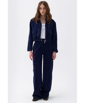 Women's High Waist Velvet Pants