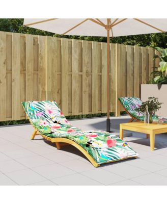 Sun Lounger Cushion Multicolor Oxford Fabric 78.7" x 23.6" x 1.6" (L x W x T)