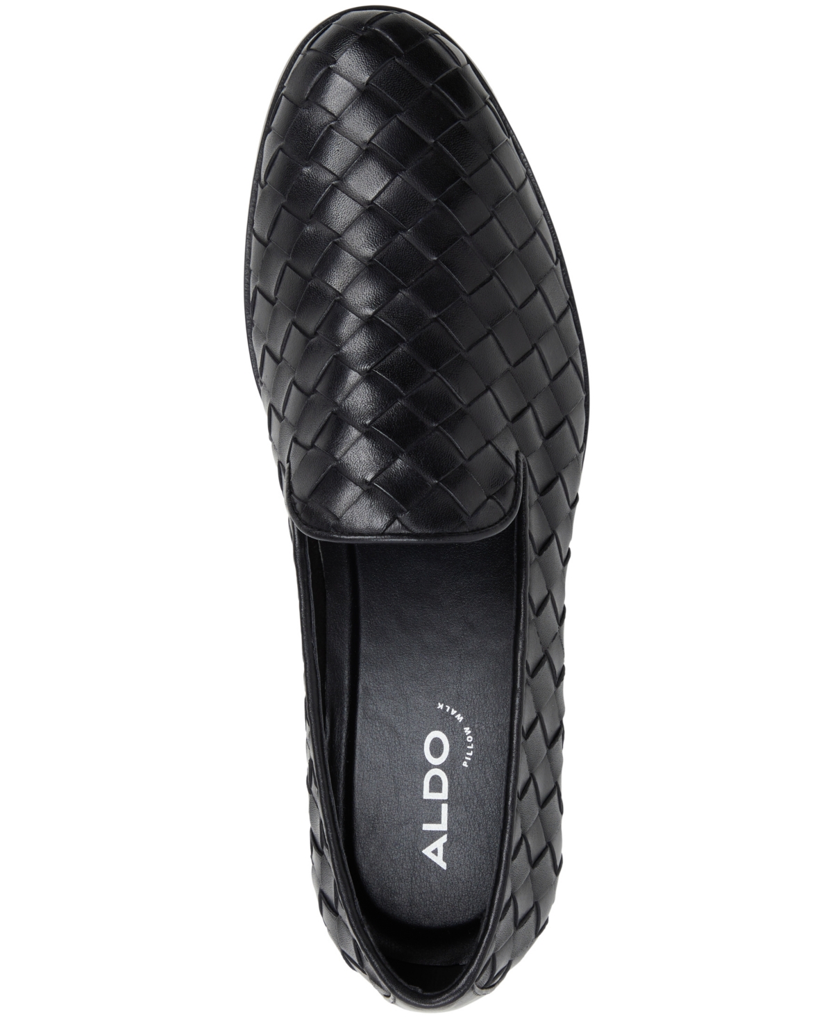 Shop Aldo Men's Casino Leather Loafer In Woven Black