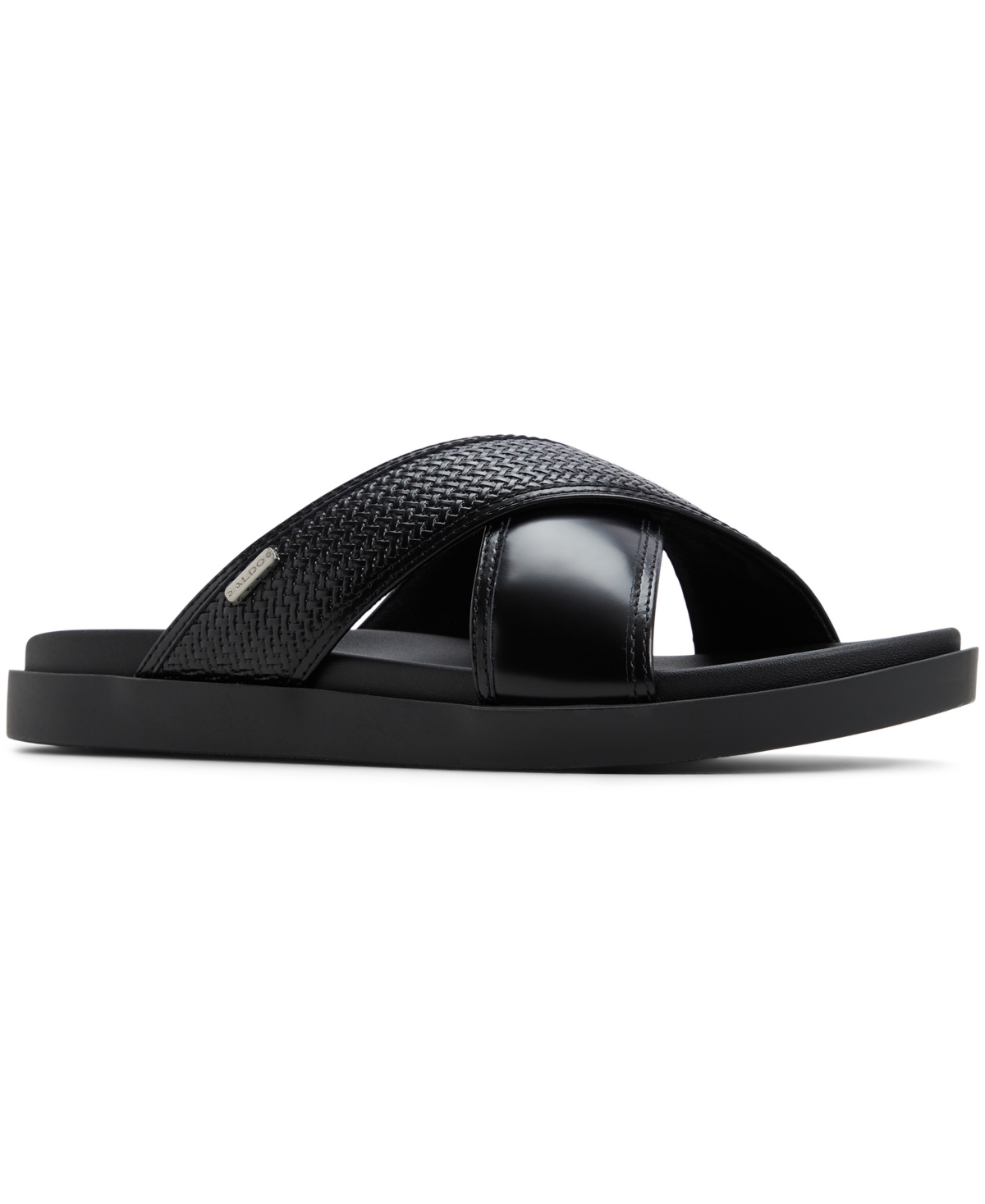 ALDO MEN'S MARIO LEATHER SLIP ON SANDALS 
