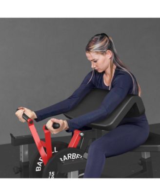 ER KANG Preacher Curl Bench, Plate Loaded Bicep Curl Machine, Bicep and Tricep Workout Equipment，2 in 1 Arm Training Machine for Home Gym