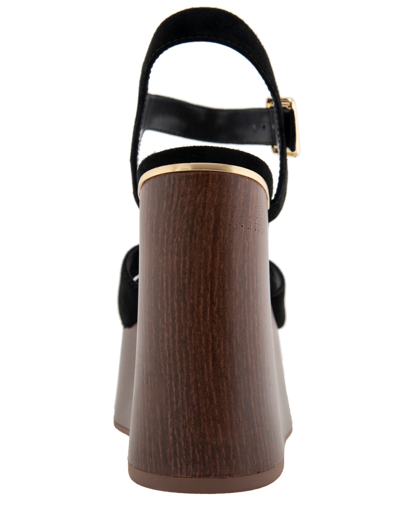 Женские сандалии Kenneth Cole New York Taelyn Platform Wedge, цвет: Чёрный замшевый — фото 3