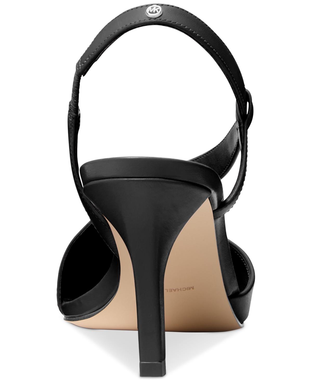 Michael Kors Black Slingback Shoes With Pointed Toe In Black