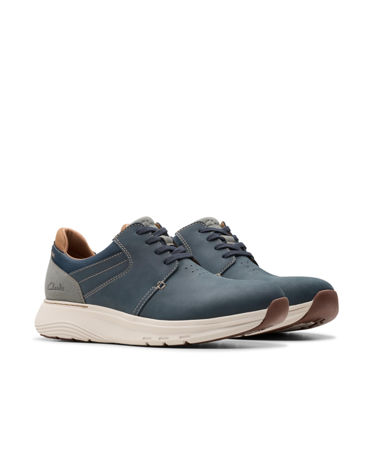 Clarks Men's Collection Motion Trek Pt Shoes In Navy Combi Nubuck