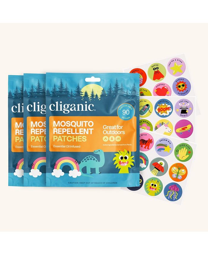 Cliganic Mosquito Repellent Patches - Positive Vibes - 90 Count - Multi - 16